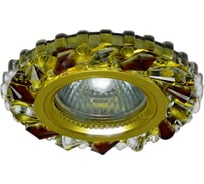 Встраиваемый светильник IMEX MR16+LED 3W 4000K ПОЛИКРИСТАЛЛ, G/CLEAR GOLD+TEA IL.0027.1170