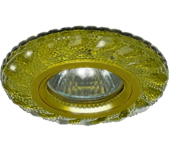 Встраиваемый светильник IMEX MR16+LED 3W 4000K ПОЛИКРИСТАЛЛ, G/CLEAR GOLD IL.0027.0603