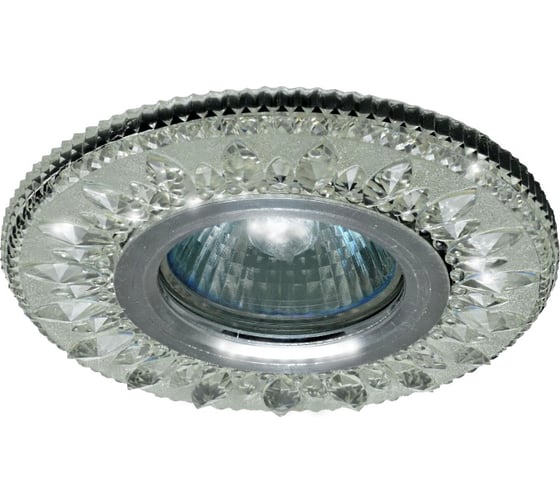 Встраиваемый светильник IMEX MR16+LED 3W 4000K ПОЛИКРИСТАЛЛ, AL/CLEAR IL.0027.0103