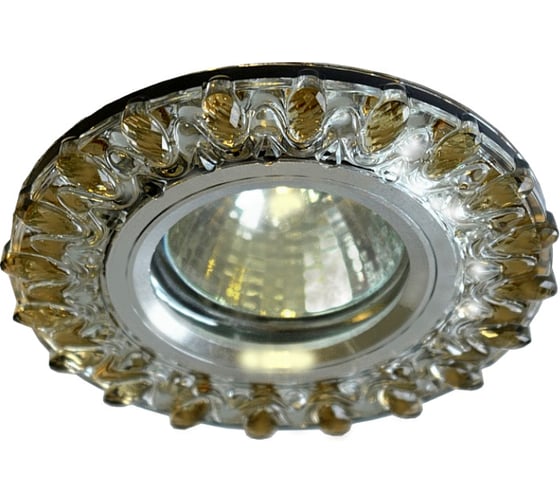 Встраиваемый светильник IMEX MR16+LED 3W 4000K ПОЛИКРИСТАЛЛ, AL/CLEAR+TEA IL.0027.1570 1