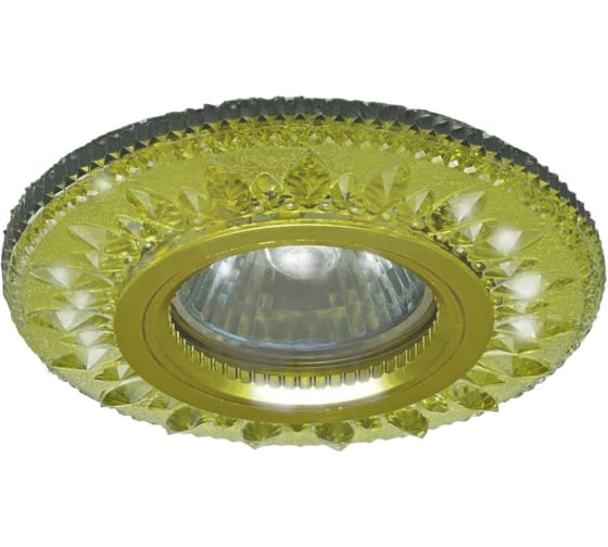Встраиваемый светильник IMEX MR16+LED 3W 4000K ПОЛИКРИСТАЛЛ, G/CLEAR GOLD IL.0027.0203