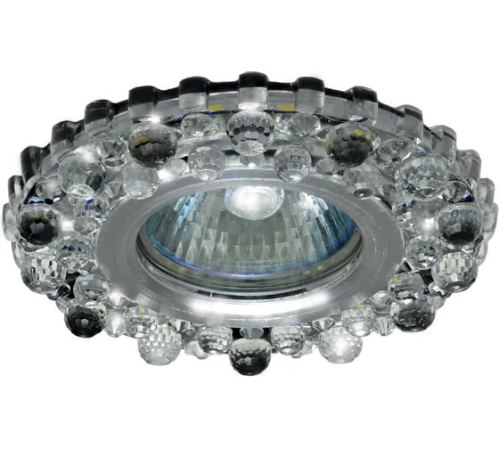 Встраиваемый светильник IMEX MR16+LED 3W 4000K ПОЛИКРИСТАЛЛ, AL/CLEAR+GREY IL.0027.0922 1