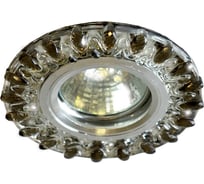 Встраиваемый светильник IMEX MR16+LED 3W 4000K ПОЛИКРИСТАЛЛ, AL/CLEAR+GREY IL.0027.1522