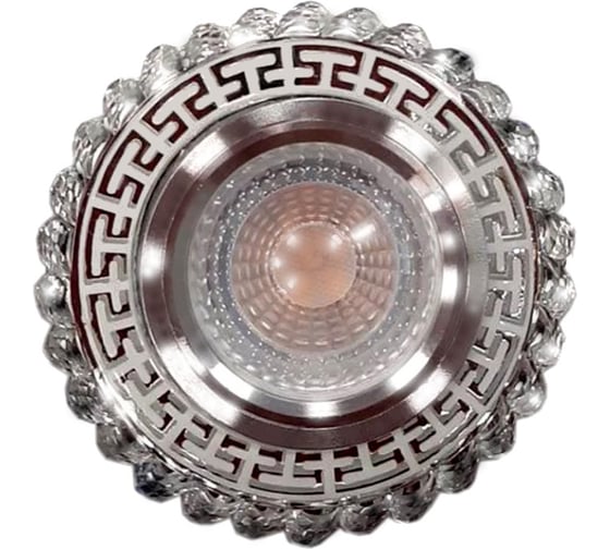 Встраиваемый светильник IMEX MR16+LED 3W 4000K ПОЛИКРИСТАЛЛ, AL/CLEAR+WH IL.0027.1915 1