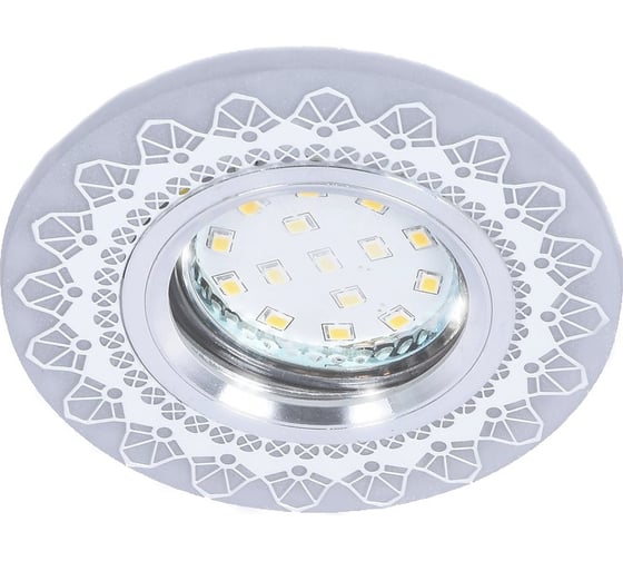Встраиваемый светильник IMEX MR16+LED 3W 4000K, акрил, CH/WH+WH IL.0030.0415 1