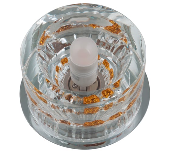 Встраиваемый декоративный светильник Fametto серия Fiore DLS-F119, G9, CHROME CLEAR GOLD 10751 1