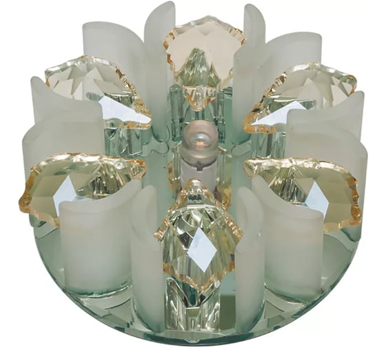 Встраиваемый декоративный светильник Fametto серия Fiore DLS-F120, G4, GLASSY CLEAR CHAMPAGNE 10638