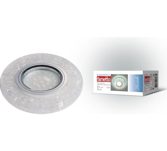 Светильник Fametto DLS-L103 GU5 3 CHROME CLEAR, декоративный, встраиваемый, серия Luciole 10717