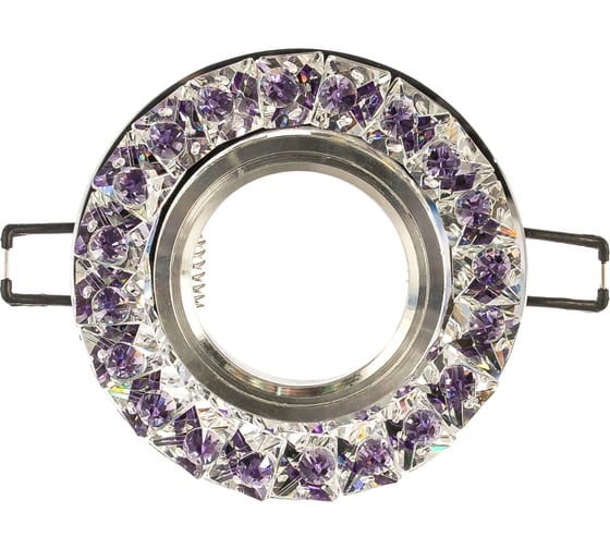 Светильник Fametto DLS-L120 GU5 3 CHROME CLEAR PURPLE, декоративный, встраиваемый, серия Luciole UL-00000367