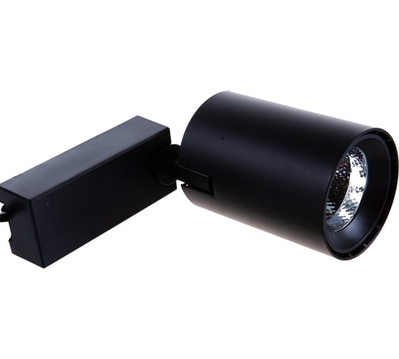 Трековый светодиодный светильник General Lighting Systems 40 Вт 1 фаза IP20, 85х105х145мм, GTR-40-1-IP20-B черный 580026