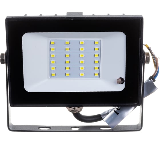Светодиодный прожектор с микроволновым датчиком General Lighting Systems 20Вт 1210Лм 6500К Холодный белый свет IP65 Черный GTAB-20-IP65-6500-S 403500