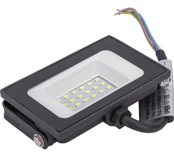Светодиодный прожектор General Lighting Systems 20Вт 1550Лм 6500К Холодный белый свет IP65 Черный GTAB-20BT-IP65-6500 403110 1