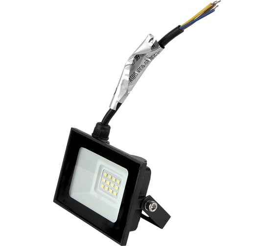 Светодиодный прожектор General Lighting Systems 10Вт 860Лм 6500К Холодный белый свет IP65 Черный GTAB-10BT-IP65-6500 403109