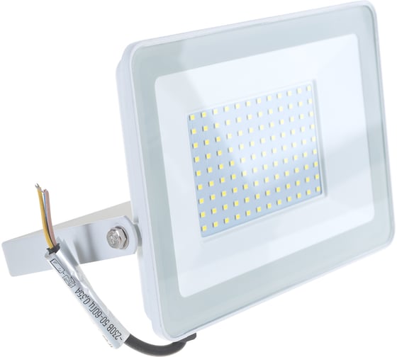 Светодиодный прожектор General Lighting Systems 100Вт 6850Лм 6500К Холодный белый свет IP65 Белый GTAB-100BT-IP65-6500-W 403129