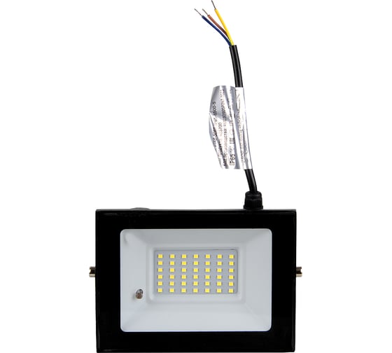Светодиодный прожектор с микроволновым датчиком General Lighting Systems 50Вт 2310Лм 6500К Холодный белый свет IP65 Черный GTAB-50-IP65-6500-S 403700