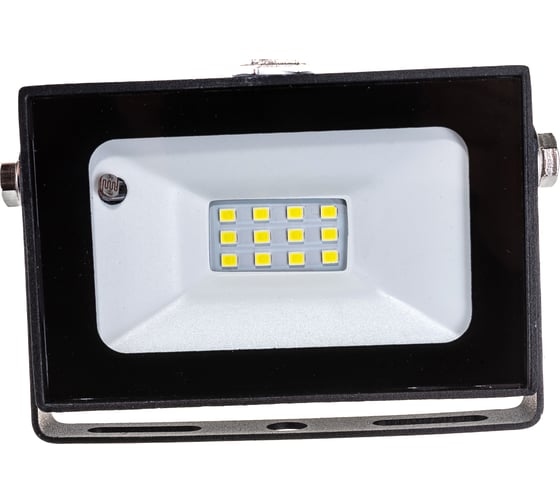 Светодиодный прожектор с микроволновым датчиком General Lighting Systems 10Вт 860Лм 6500К Холодный белый свет IP65 Черный GTAB-10-IP65-6500-S 403400