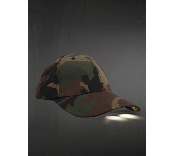 Кепка-фонарь ЯРКИЙ ЛУЧ F.HUNTER FH-014.BB флора woodland 4606400626770