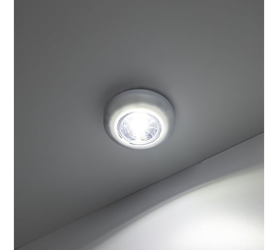 Светодиодный самоклеящийся фонарь-подсветка RITTER , Pushlight, белый 3Вт, 3хААА, IP22 29097 1
