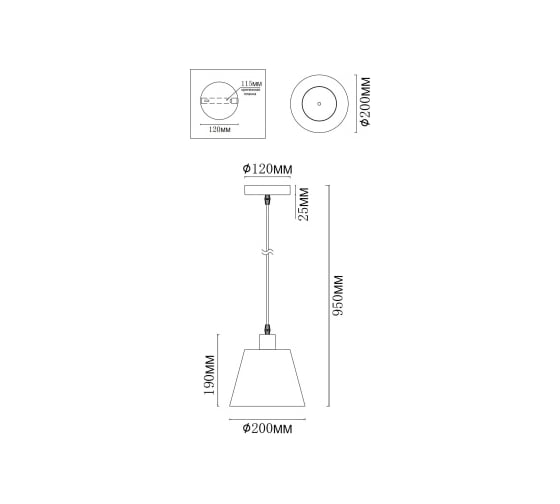 Подвесной светильник MyFar Tina MR1340-1P