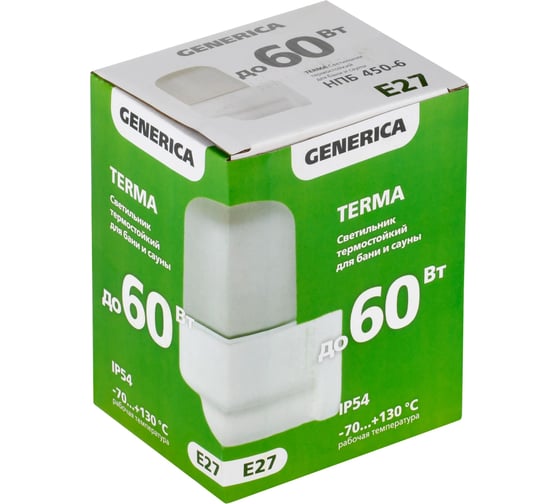 Светильник GENERICA TERMA НПБ 450-6 IP54 60Вт белый угол TA-NPB0-4506-060-K01-G