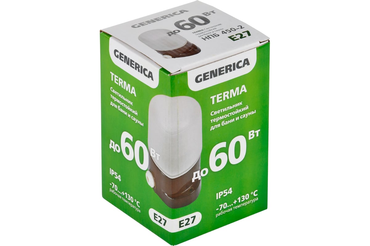 Светильник GENERICA TERMA НПБ 450-2 IP54 60Вт коричневый  TA-NPB0-4502-060-K30-G