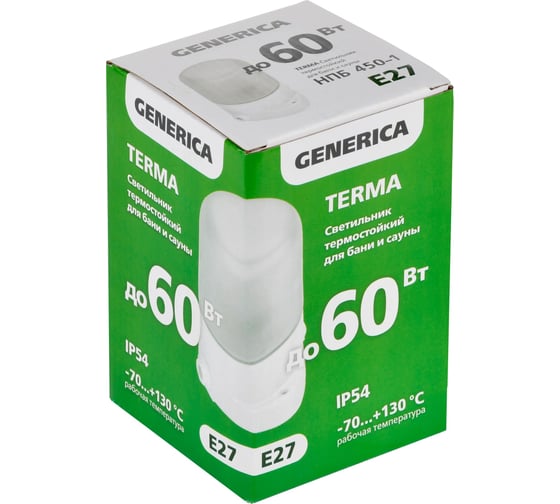 Светильник GENERICA TERMA НПБ 450-1 IP54 60Вт белый TA-NPB0-4501-060-K01-G