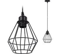 Однофазный трековый светильник LEDVANCE, цоколь Е27 с подвесом IP20 черный матовый в форме алмаза 4099854231452