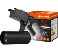 Однофазный светодиодный трековый светильник LEDVANCE 8W 720 lm 230V IP20 черный матовый, цилиндрической формы 4099854233036