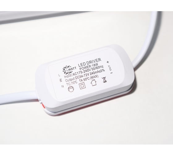 Светильник накладной I-WATT LED 48Вт 6400К 4800Лм 175-240V i-16112