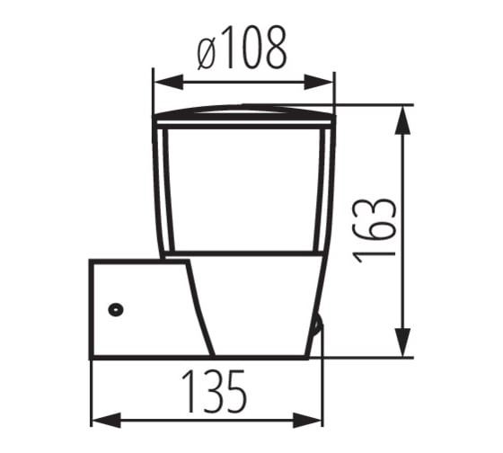 Фасадный светильник с датчиком KANLUX SORTA 16L-UP-SE 25681