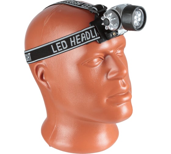 Налобный светодиодный фонарь GREPP 14LED, 3x1,5 v "AA", пластик 120 808-014