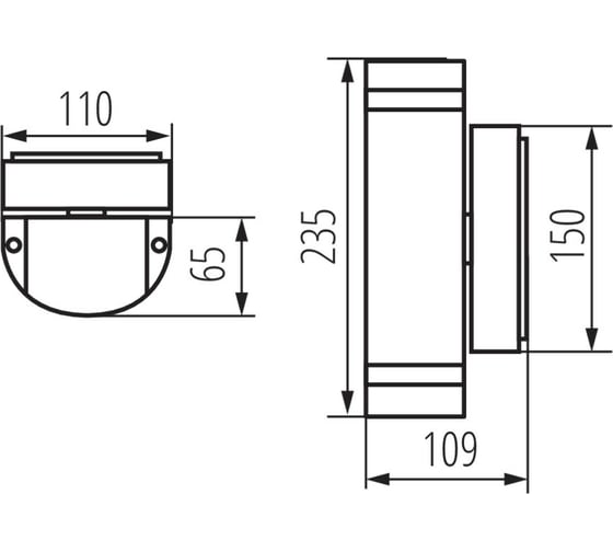 Фасадный светильник KANLUX ZEW EL-235U-B 22441