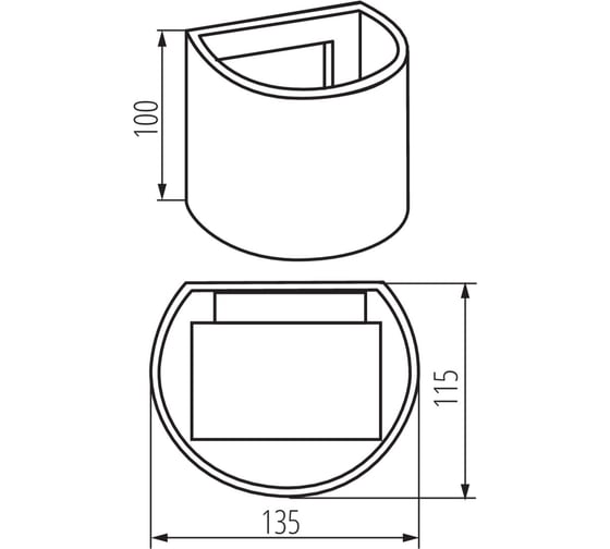 Фасадный светодиодный светильник KANLUX REKA LED EL 7W-O-GR 28991