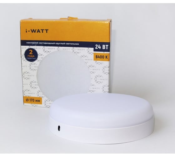 Светильник накладной I-WATT LED 24Вт 6400К 2400Лм 175-240V i-16106 1