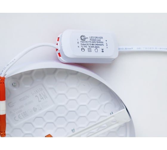 Светильник накладной I-WATT LED 24Вт 6400К 2400Лм 175-240V i-16106