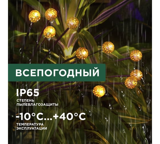 Светильник грунтовый REXANT Лалели, 3000К, встроенный аккумулятор, солнечная панель, коллекция Стамбул 602-2401