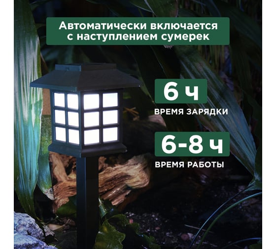 Светильник грунтовый REXANT Дуфу, 4000К, встроенный аккумулятор, солнечная панель, коллекция Пекин (комплект 4 шт) 602-2432