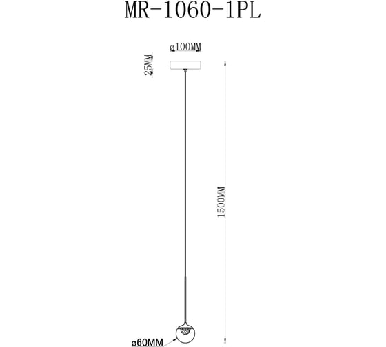 Подвесной светодиодный светильник MyFar Kollins MR1060-1PL