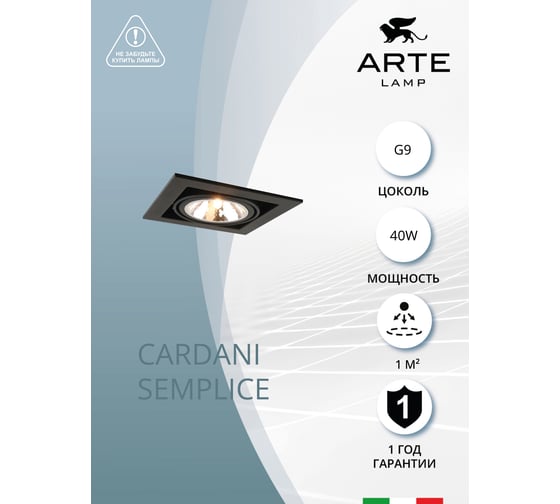 Потолочный светильник Arte Lamp A5949PL-1BK