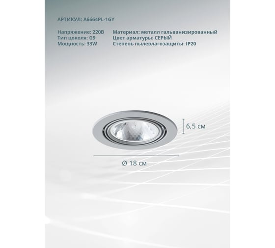 Потолочный светильник Arte Lamp A6664PL-1GY