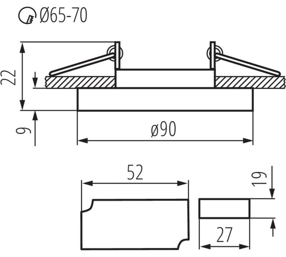 Точечный стеклянный светильник KANLUX SOREN O-SR 24410