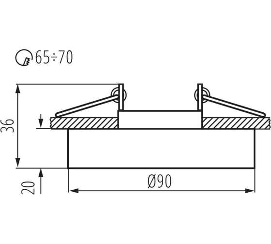 Точечный стеклянный светильник KANLUX MORTA B CT-DSO50-B 22116