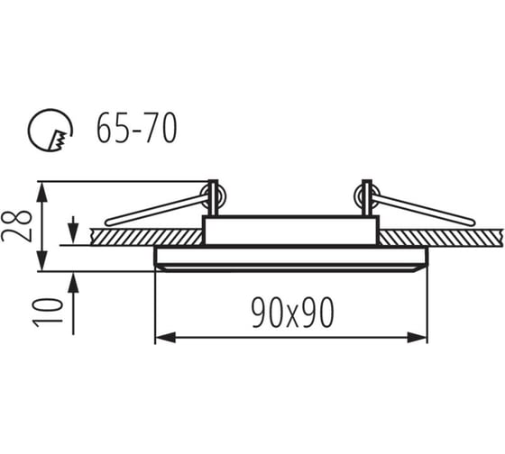 Стеклянный точечный светильник KANLUX MORTA CT-DSL50-SR 18512