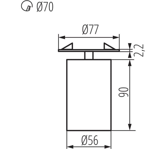Точечный светильник KANLUX CHIRO GU10 DTO-W 29310