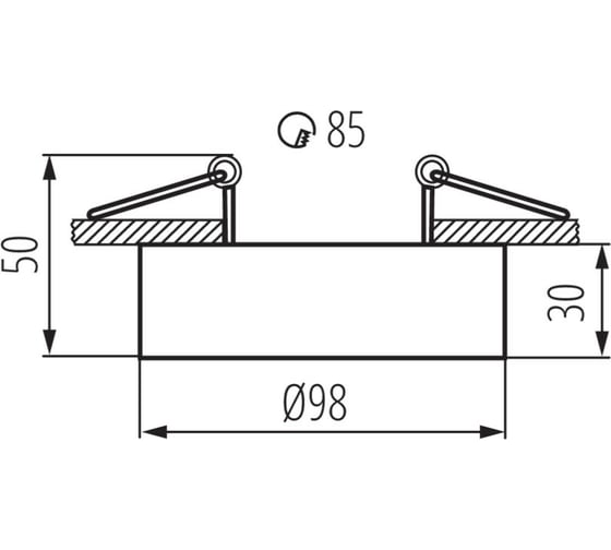 Накладной точечный светильник KANLUX MINI BORD DLP-50-B 28783