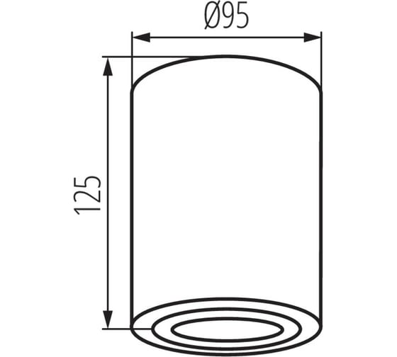 Накладной точечный светильник KANLUX BORD DLP-50-B 22552