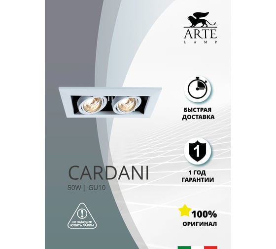 Потолочные поворотный светильник Arte Lamp A5941PL-2WH