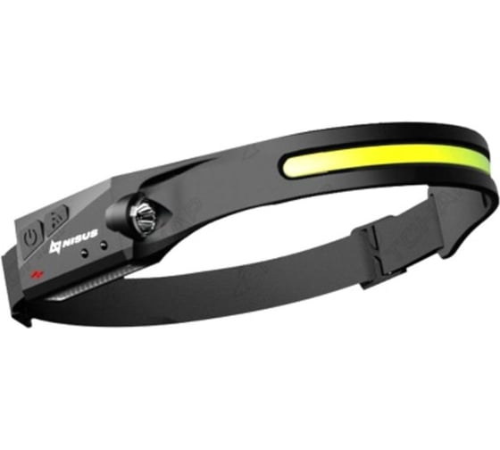Фонарь налобный Nisus сенсорный LED-120 LM, COB-340 LM, IPX4, USB (N-FN-HL65) 00000355760