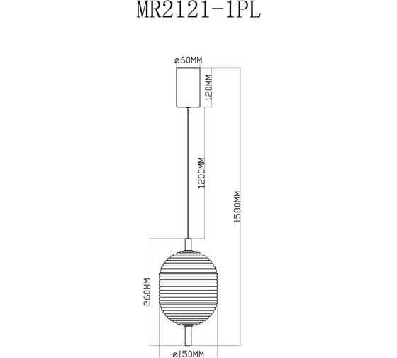 Подвесной светодиодный светильник MyFar Claire MR2121-1PL