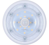 Светодиодный светильник LEDCRAFT с датчиком движения круглый антивандальный Таблетка 6 Вт IP65 3000К диам. 146x146x60 1618200004